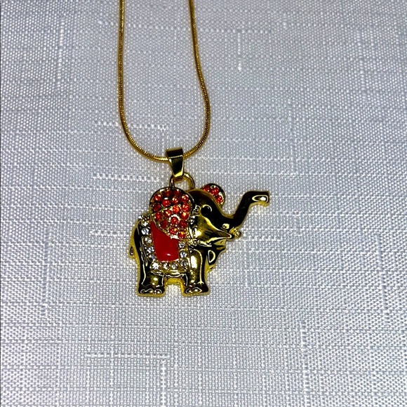 Swarovski | Sparkling Gold-tone Elephant Necklace | New With Tags - Picture 2 of 5